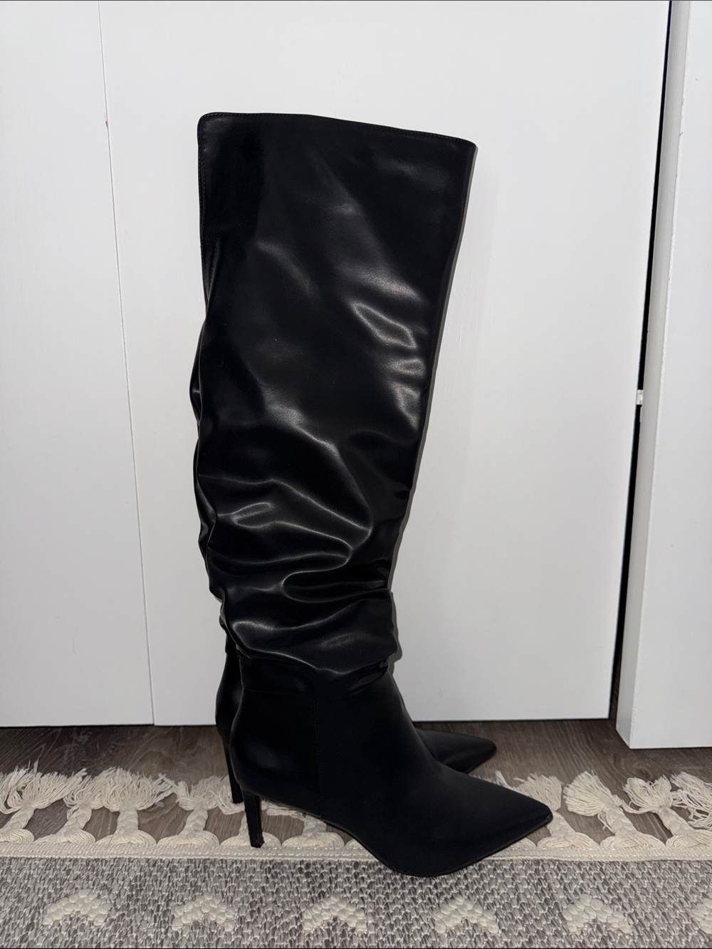 INC International Concepts Black Over-the-Knee Pointed-Toe Stiletto Boots